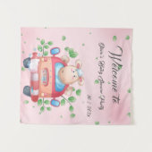 Schattige Baby Lamb Baby shower Tapestry Wandkleed (Voorkant (horizontaal))