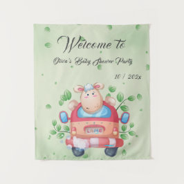 Schattige Baby Lamb Baby shower Tapestry Wandkleed