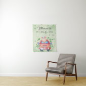 Schattige Baby Lamb Baby shower Tapestry Wandkleed (In situ)