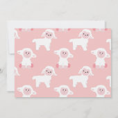Schattige Baby Lamb en Polka Dots Baby shower Kaart (Achterkant)
