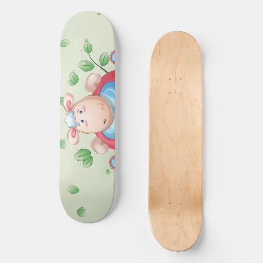 Schattige Baby Lamb Skateboard (Voorkant)