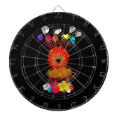 Schattige Baby Lion Art Design Motief Dartbord (Voorkant)