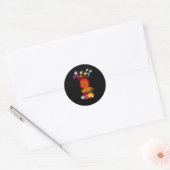 Schattige Baby Lion Art Design Motief Ronde Sticker (Envelop)