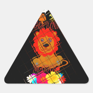 Schattige Baby Lion Art Design Motief Sticker