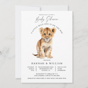 Schattige Baby Lion Baby shower Genderneutraal Kaart
