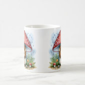 Schattige Baby Lion Cub onder paddenstoelenparaplu Koffiemok (Center)