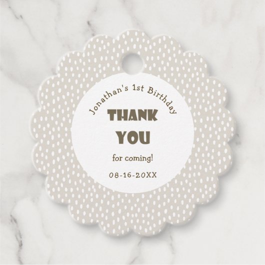 Schattige Baby Lion Oerwoud dank u verjaardagsguns Bedankjes Labels (Voorkant)