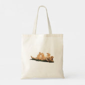 Schattige Baby Lion Pastel Canvas tas Wildlife (Achterkant)