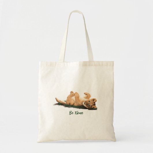 Schattige Baby Lion Pastel Canvas tas Wildlife (Voorkant)
