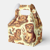  Schattige Baby Lion Pattern Bedankdoosjes (Achterkant)