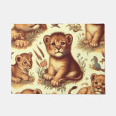  Schattige Baby Lion Pattern Deurmat (Voorkant)