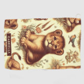  Schattige Baby Lion Pattern Golfhanddoek (Horizontaal)