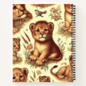 Schattige Baby Lion Pattern Notitieboek (Achterkant)