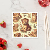  Schattige Baby Lion Pattern Servet (Insitu)