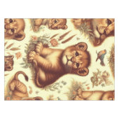 Schattige Baby Lion Pattern Tafelkleed (Voorkant (Horizontaal))