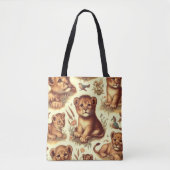 Schattige Baby Lion Pattern Tote Bag (Voorkant)