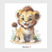 Schattige Baby Lion Safari Dierenpark Sticker (Vel)