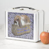 Schattige Baby Lop Bunny op Hay Bale (In situ)