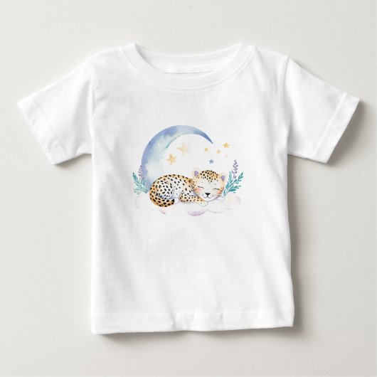 Schattige baby luipaard op de maan – (Voorkant)