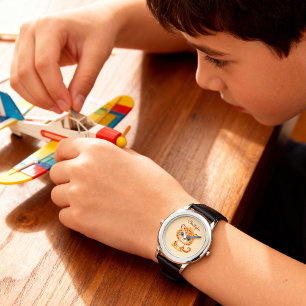 Schattige baby luipaard safari dier kinderen horloge