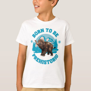 Schattige Baby Mammoet Prehistorische Kinder Verja T-shirt
