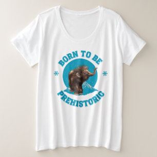 Schattige baby mammoet prehistorische kinderen Din Grote Maat T-shirt