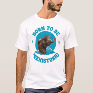 Schattige baby mammoet prehistorische kinderverjaa t-shirt