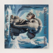 Schattige Baby mammoet spelen in de Noordelijke IJ Legpuzzel (Horizontaal)