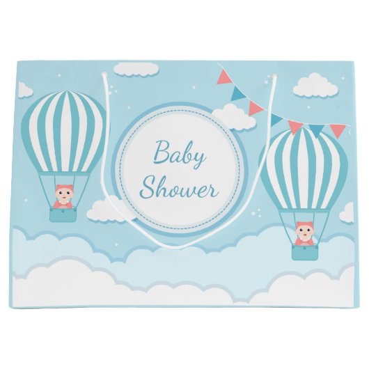 schattige baby meid die onder de douche zit groot cadeauzakje (Voorkant)