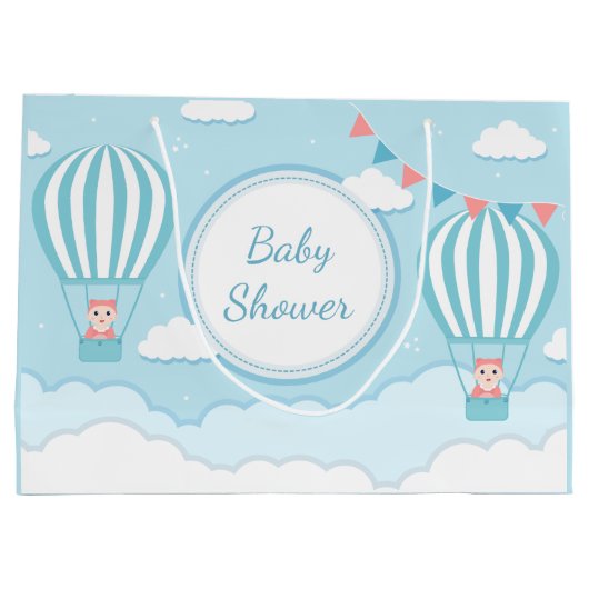 schattige baby meid die onder de douche zit groot cadeauzakje (Achterkant)