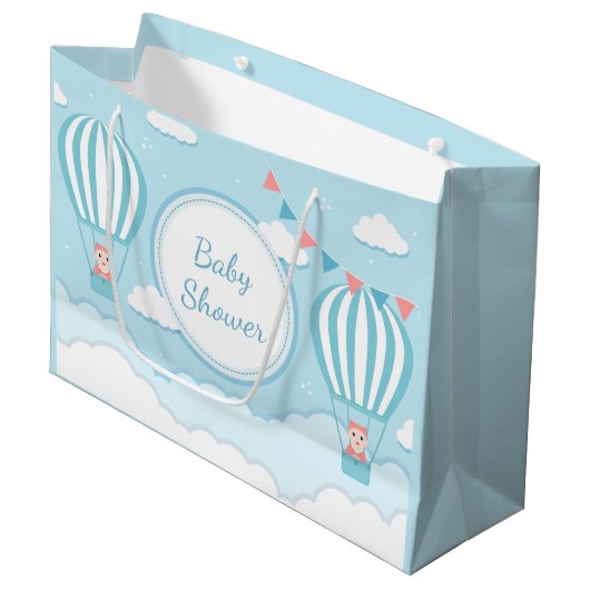 schattige baby meid die onder de douche zit groot cadeauzakje (Voorkant Gekanteld)