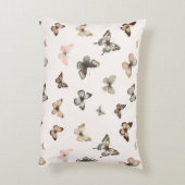 Schattige Baby Meisje Aangepaste Monogram Vlinder  Accent Kussen (Achterkant (Verticaal))