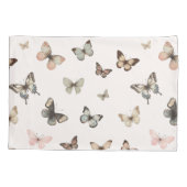 Schattige Baby Meisje Aangepaste Monogram Vlinder  Kussensloop (Achterkant)