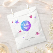 Schattige Baby Meisje Ballon 1e Verjaardag Bedankzakje (Geknipt)