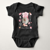 Schattige Baby Meisje Geboorte Stats Roze Pasgebor Romper (Voorkant)