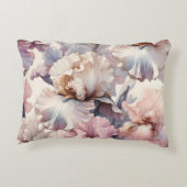 Schattige Baby Meisje Naam Initiaal Monogram Bloem Accent Kussen (Achterkant)