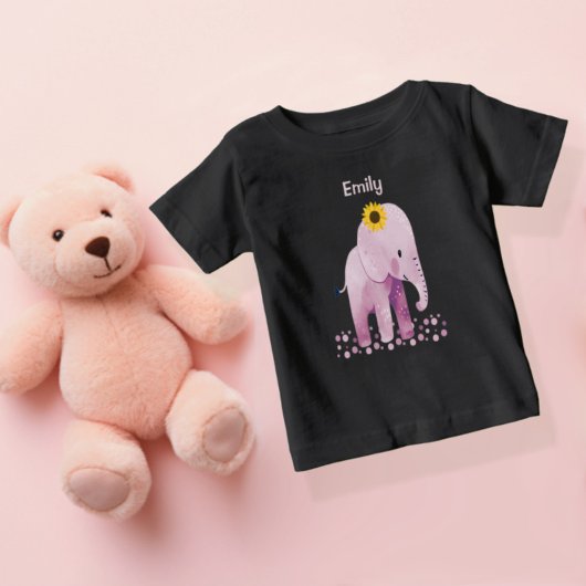 Schattige baby meisje olifant met naam