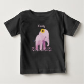 Schattige baby meisje olifant met naam (Voorkant)