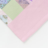 Schattige Baby Meisje  Quilt Design Custom Name Fleece Deken (Hoek)