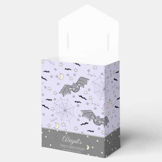 Schattige Baby Meisje Vleermuizen Halloween & Herf Bedankdoosjes (Geopend)