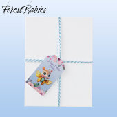 Schattige Baby Meisje Vlinder Roze Bloemen Kind Ve Cadeaulabel