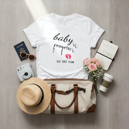 Schattige Baby Meisje Voetafdruk Zwangerschap Moed Tri-Blend Shirt