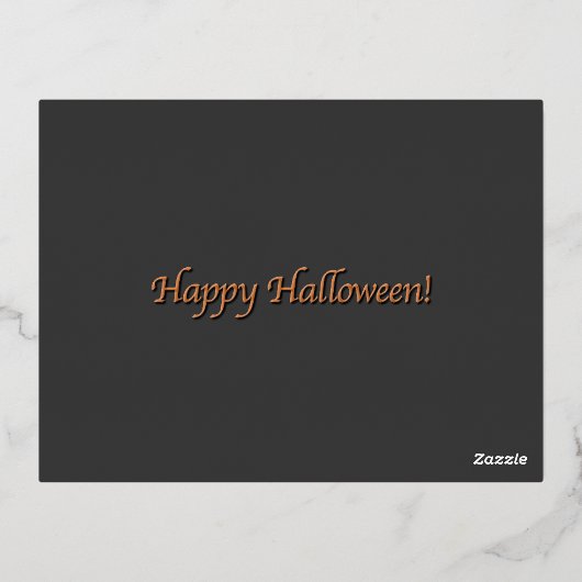 Schattige Baby met Halloween pompoen Folie Uitnodiging Briefkaart (Achterkant)