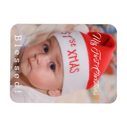 Schattige baby mijn eerste kerst Santa-hoed Holida Magneet