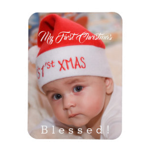 Schattige baby mijn eerste kerst Santa-hoed Holida Magneet
