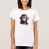 Schattige Baby Monkey in een bosrijke omgeving T-shirt (Voorkant)