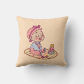 Schattige Baby-motief Kussen (Achterkant)