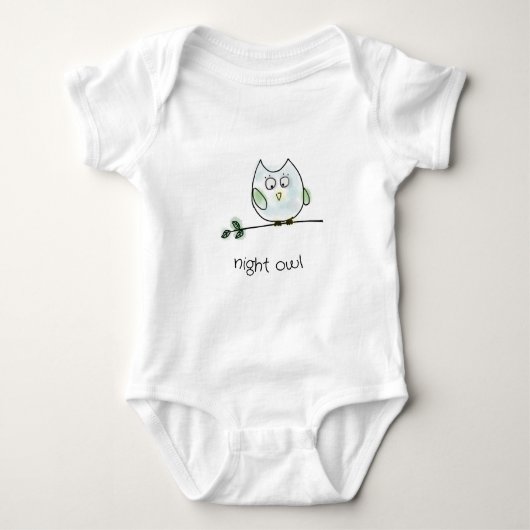 Schattige Baby nachtvogels Romper (Voorkant)
