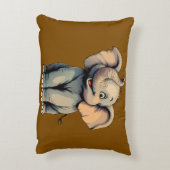Schattige Baby Olifant Accent Kussen (Achterkant (Verticaal))