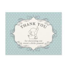 Schattige Baby Olifant | Baby Shower Bedankt